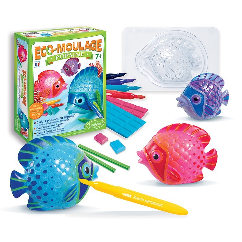 Eco-moulage Popsine - Les Poissons Tropicaux Eco-moulage Popsine - Les Poissons Tropicaux