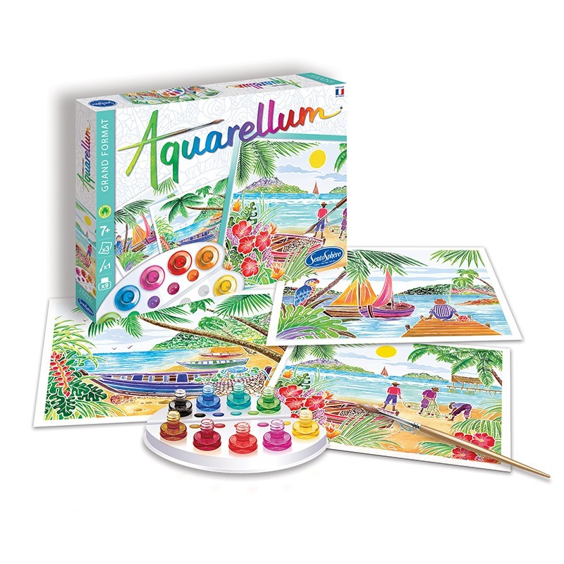 Aquarellum - Paysages Tropicaux - Activité Manuelle - Sentosphère