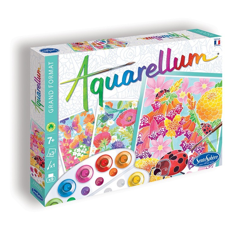 Jeu créatif Aquarellum - Dans les Fleurs - Tableaux aquarellum