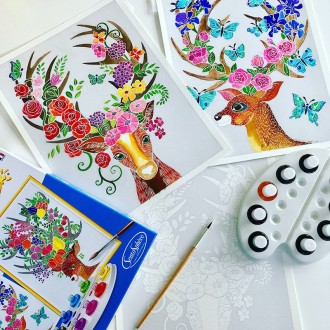 Aquarellum Cerfs Enchantés