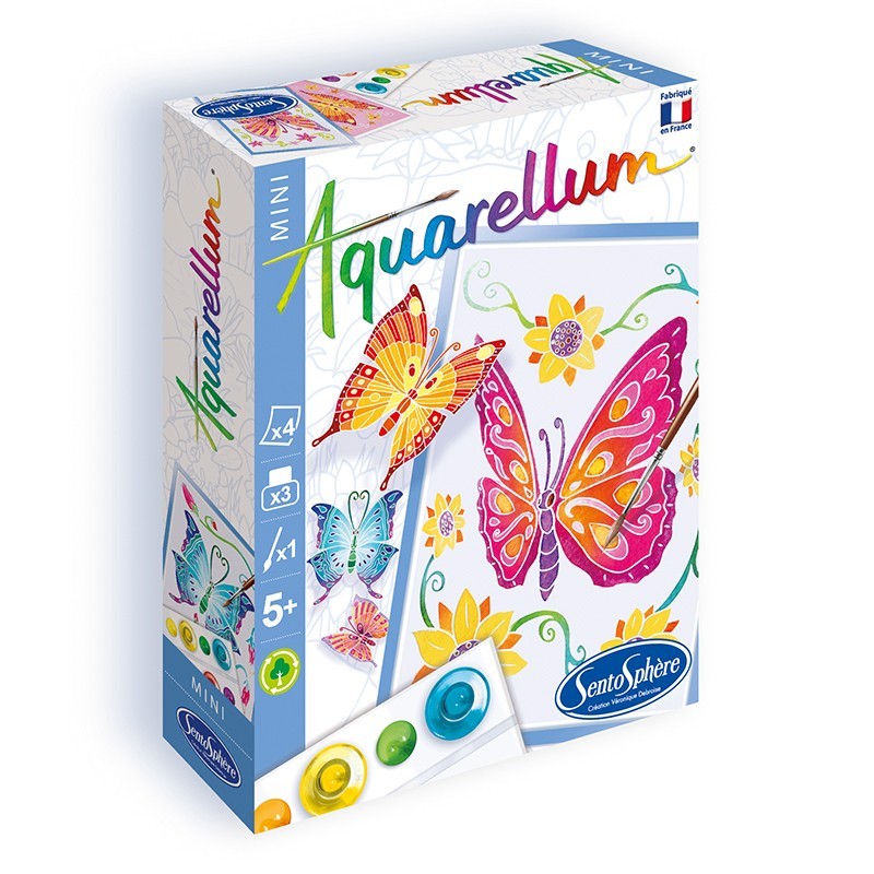 Aquarellum Mini - Papillons - Activité Manuelle - Sentosphère