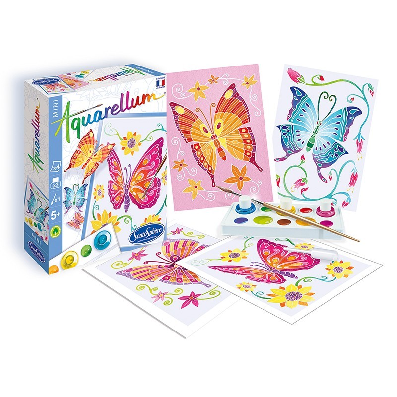 Aquarellum Mini - Papillons - Activité Manuelle - Sentosphère