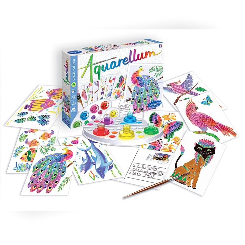 AQUARELLUM - CARTES POSTALES ANIMAUX