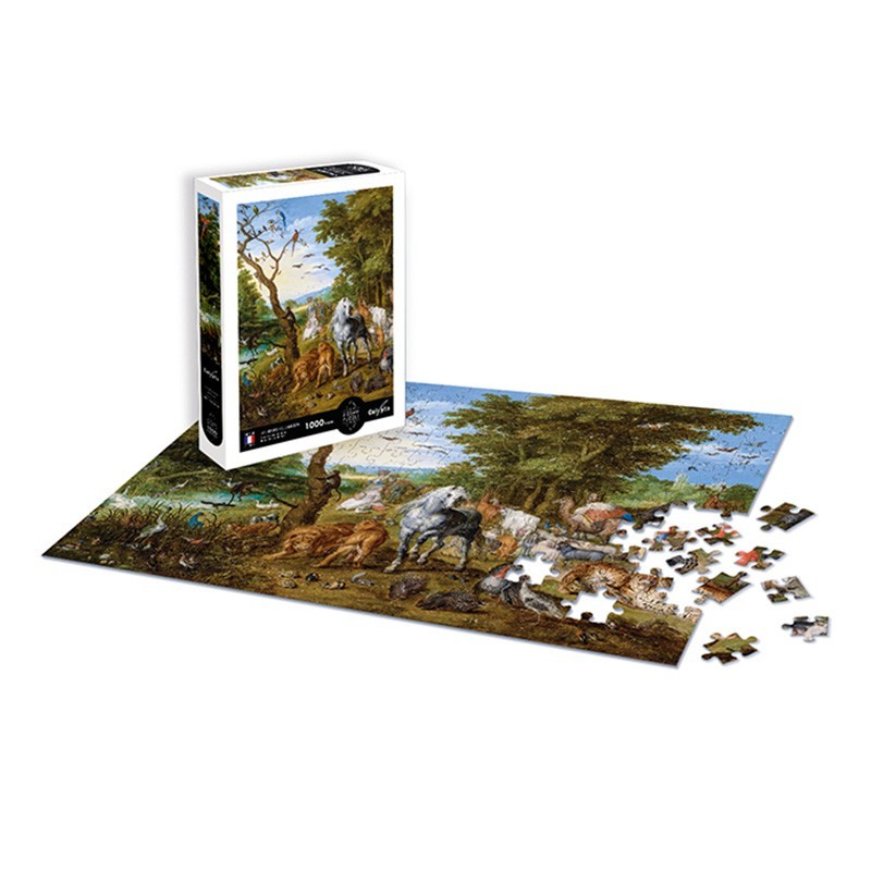 Puzzles 1000 pièces Entrée des animaux dans l'Arche de Noé - Jan Brueghel  l'Ancien