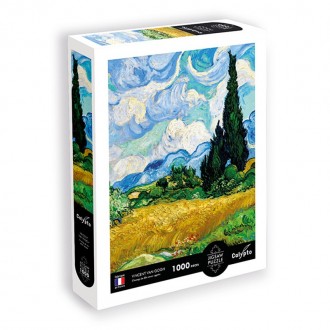 PUZZLE Champ de blé avec cyprés - Vincent Van Gogh