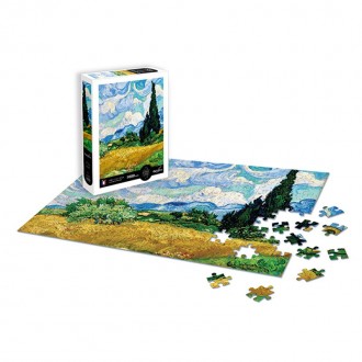 PUZZLE Champ de blé avec cyprés - Vincent Van Gogh