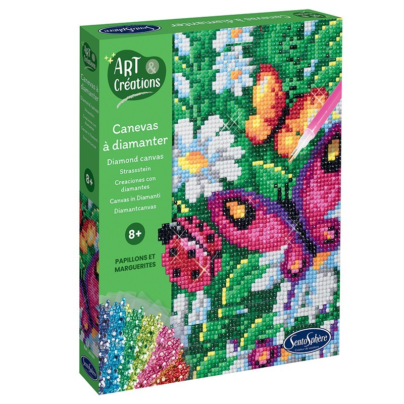 Diamond canvas - Butterflies and ladybugs