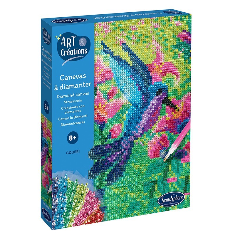 Diamond canvas - hummingbird