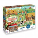 Puzzle 2 x 24 pièces - Ferme et Ville