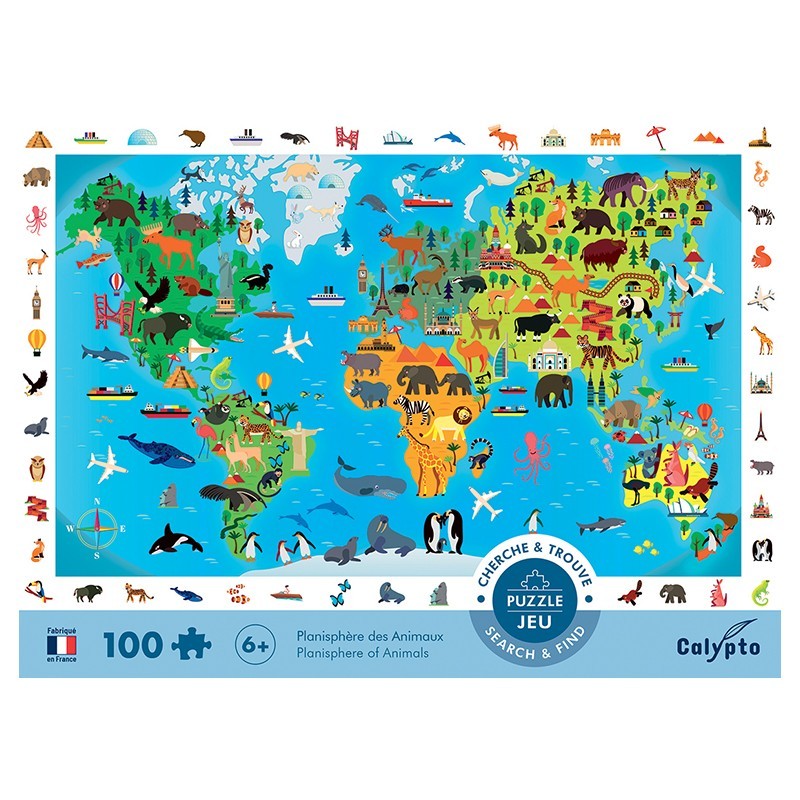 Puzzle Planisphère des Animaux Puzzle Planisphère des Animaux