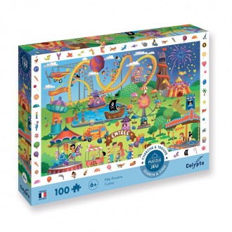 Puzzle 100 pièces " Cherche et trouve " - Fête Foraine