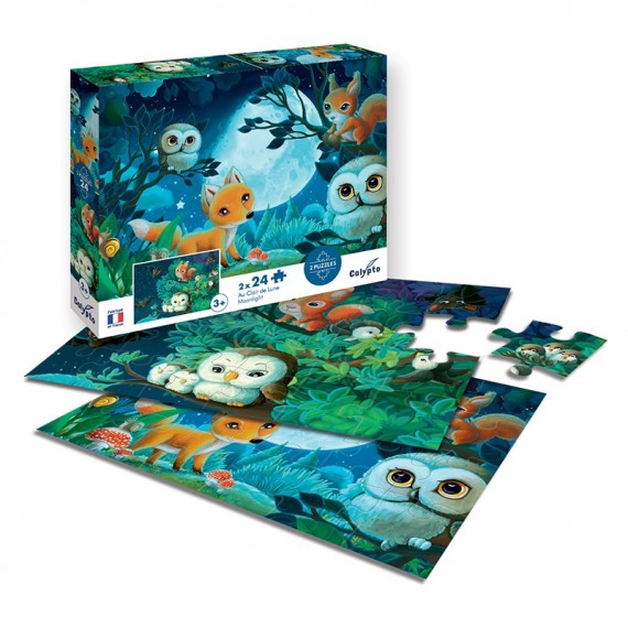 Puzzle coffret 24 pièces Bienvenue dans la savane - 3 ans + - Label Emmaüs