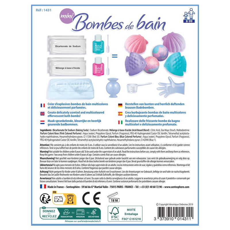 Kit créatif SentoSphère Bombes de bain - Création parfum et