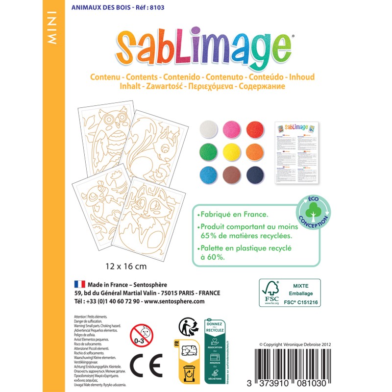 Sablimage - Forest Animals - Arts & Crafts Activity - Sentosphere