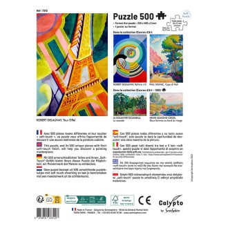 PUZZLE 500 Pièces -  Tour Eiffel, Robert Delaunay