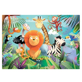 Puzzle 2 x 24 pièces - Animaux Sauvages 