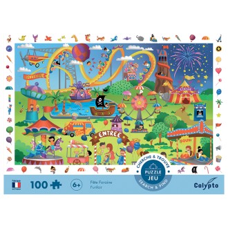 Puzzle 100 pièces " Cherche et trouve " - Fête Foraine