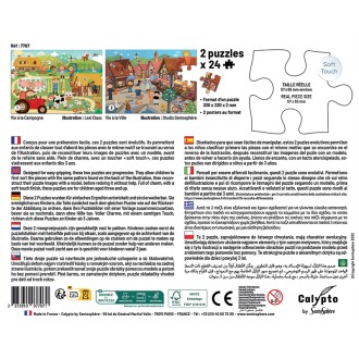 Puzzle 2 x 24 pièces - Ferme et Ville