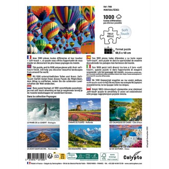 PUZZLE 1000 pièces Paysage - Montgolfières
