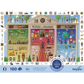 Puzzle 100 pièces " Cherche et trouve " - Le Musée du Monde