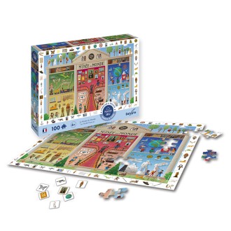 Puzzle 100 pièces " Cherche et trouve " - Le Musée du Monde