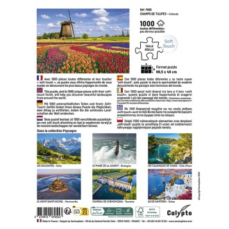 PUZZLE 1000 pièces - Champs de tulipes - Hollande