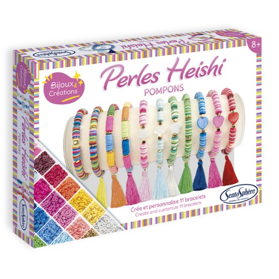 Perles Heishi - Pompons