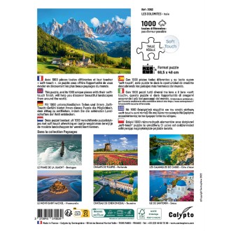 PUZZLE 1000 pièces - Les Dolomites - Italie