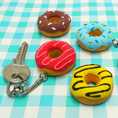 Create adorable donut shaped keychains!