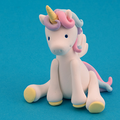 Model a cute Patarev Unicorn with rainbow coloured hair!